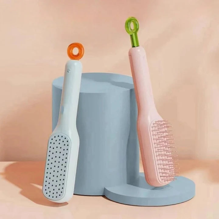 Self cleaning brush