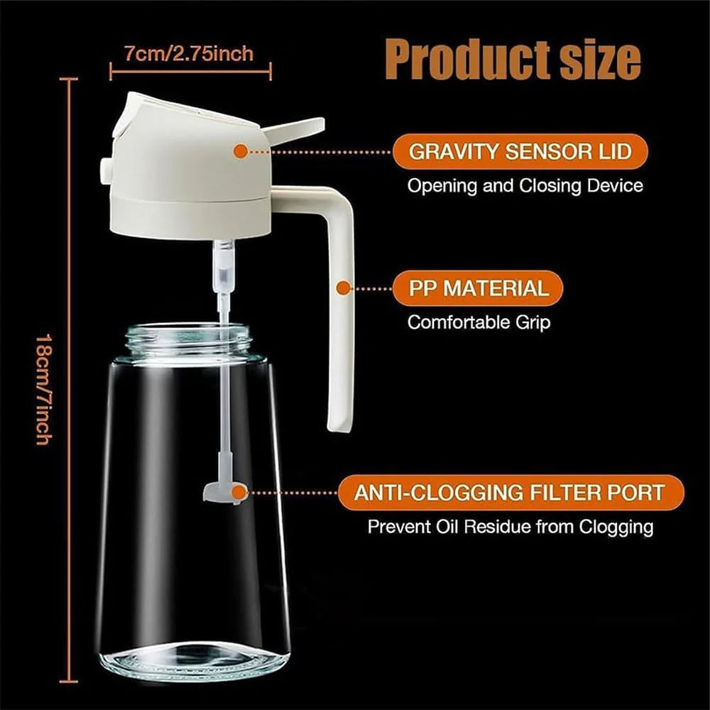 2 in 1 Oil Sprayer Bottle Dispenser for Kitchen