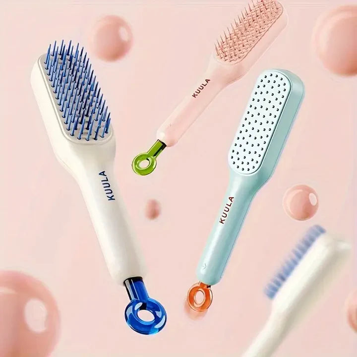 Self cleaning brush